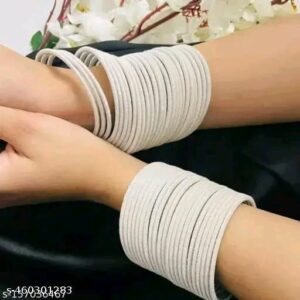 Stylish Velvet and Glass Bangle Set for Special Occasions | velvet chudi