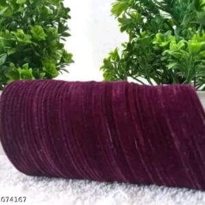 Stylish Velvet and Glass Bangle Set for Special Occasions | velvet chudi