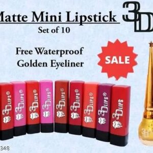 Lipstick 10 Pcs+ Eye Liner Free