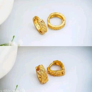 Important Gold Hoop Earring Baali 2 Pcs