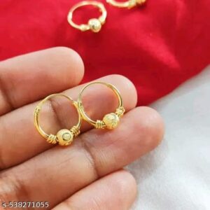 Important Gold Hoop Earring Baali 2 Pcs