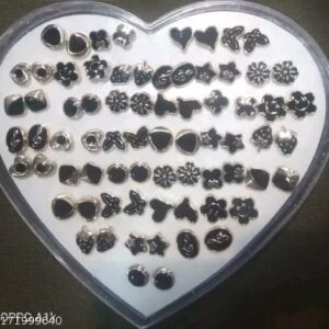 36 Pair stylish earring stud combo set with heart shape box for girls