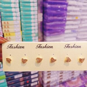 Unique Earring Studs pair of 3