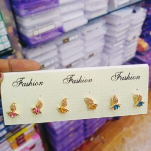 Unique Earring Studs pair of 3