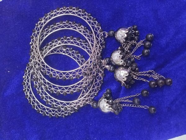 Fancy Moti Bangle 4 Pcs