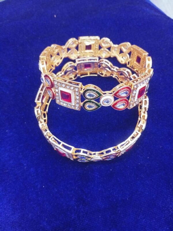Fancy Moti Bangle 2 Pcs