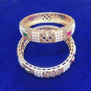 Fancy Moti Bangle 2 Pcs
