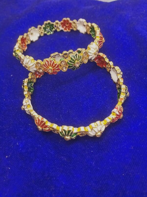 Fancy Moti Bangle 2 Pcs