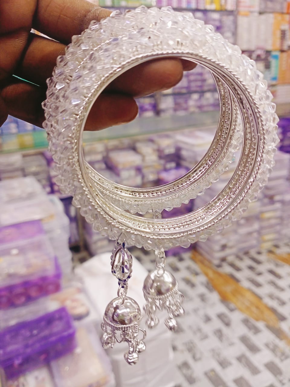 Fancy Moti Bangle 2 Pcs