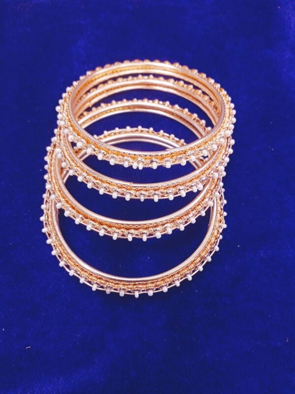 Fancy Moti Bangle 4 Pcs