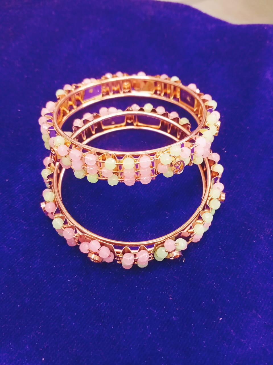 Fancy Moti Bangle 2 Pcs