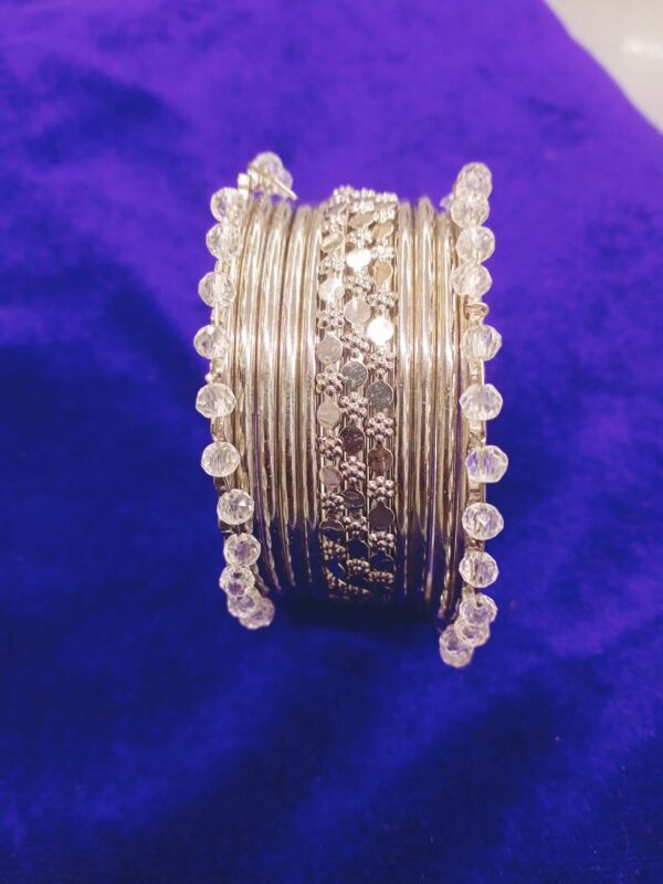 Trendy Silver Color Bangles