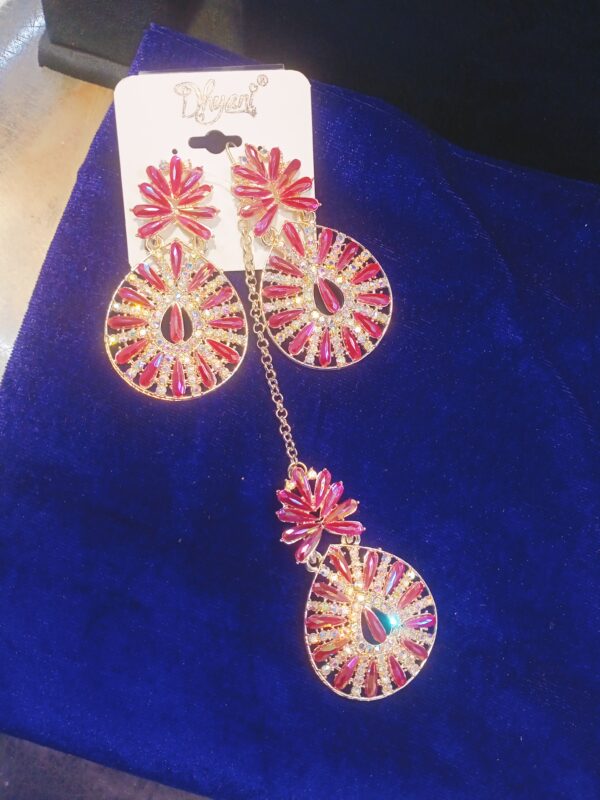 Earring with mangtika set