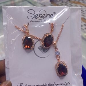 chain with earrings set for girls