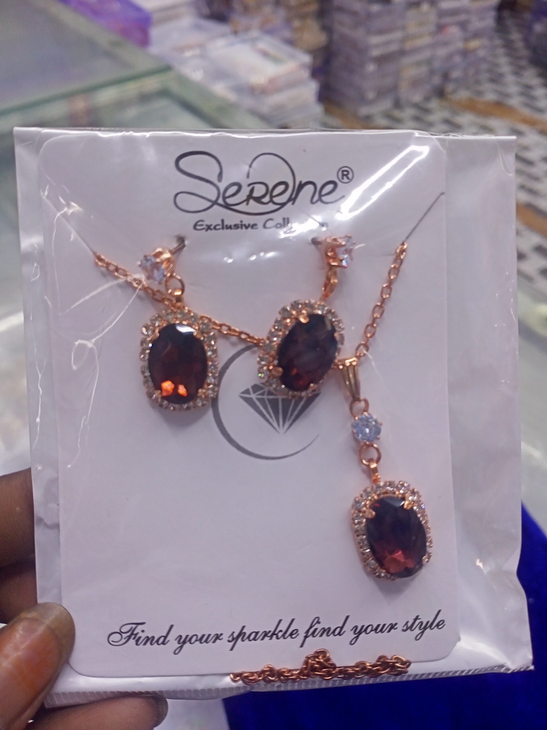 chain with earrings set for girls