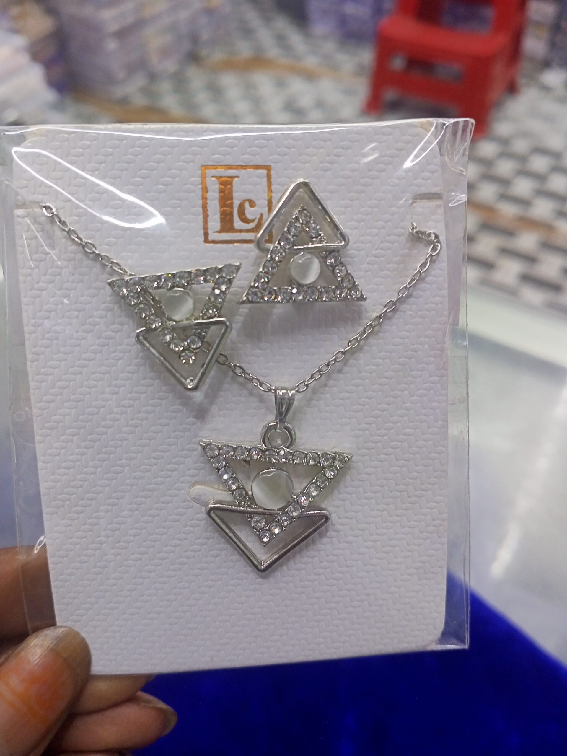 chain with earrings set for girls