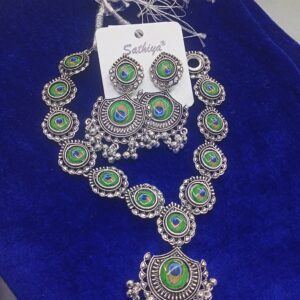 Peacock necklace set for women