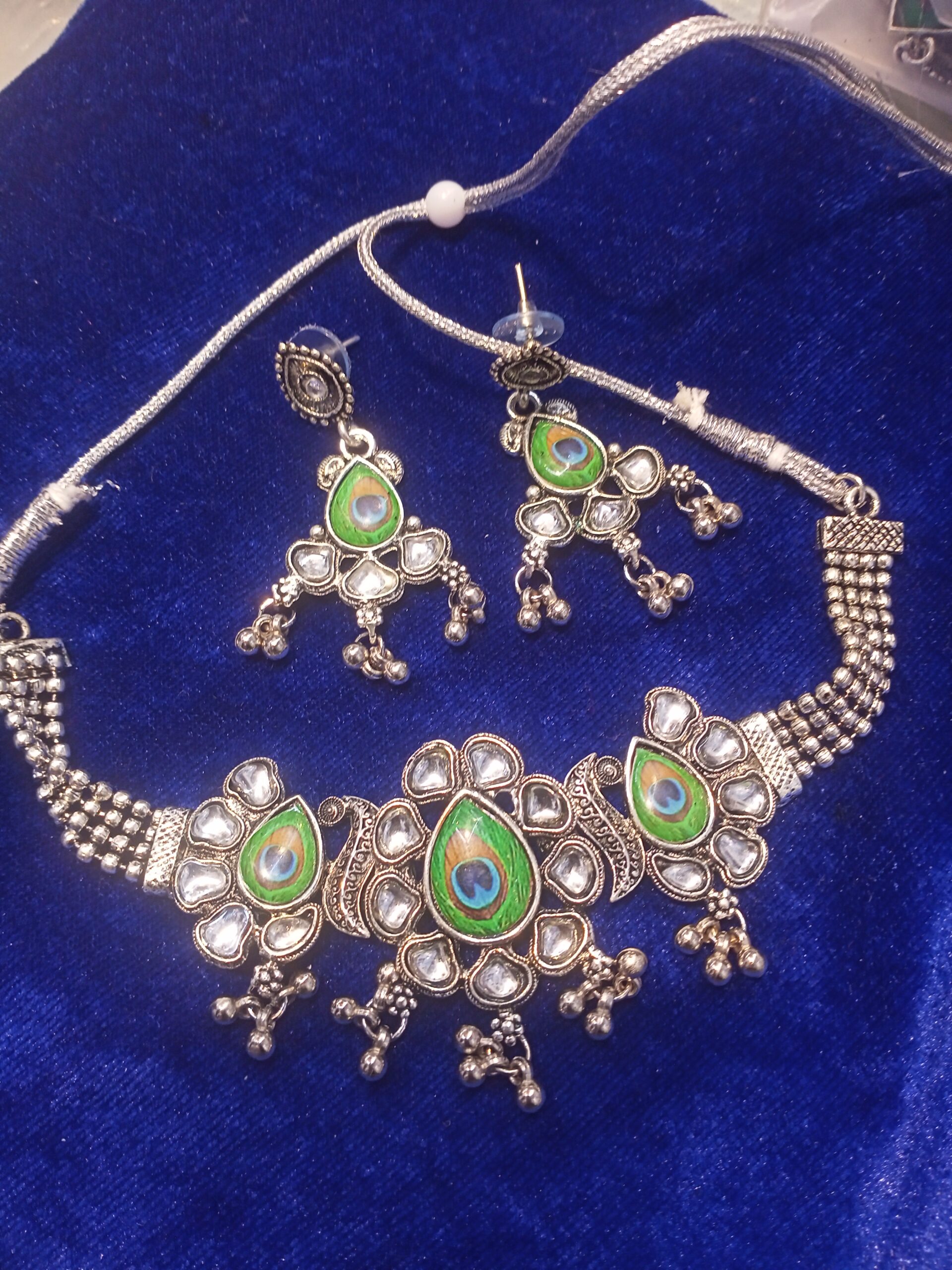 Peacock necklace set for women