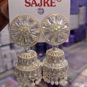 AD stone Fancy jhumka Earrings