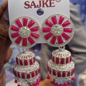 AD stone Fancy jhumka Earrings