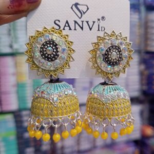 AD stone jhumka Earrings