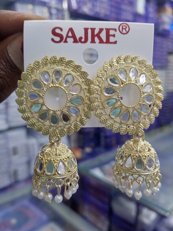 AD stone jhumka Earrings