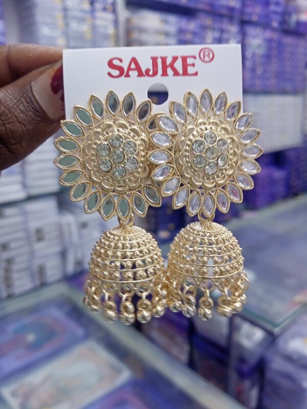 AD stone jhumka Earrings