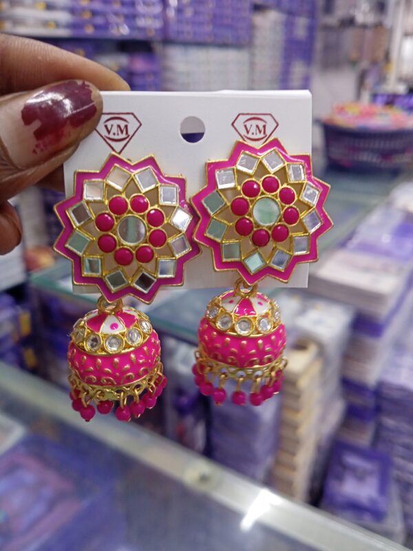 AD stone jhumka Earrings