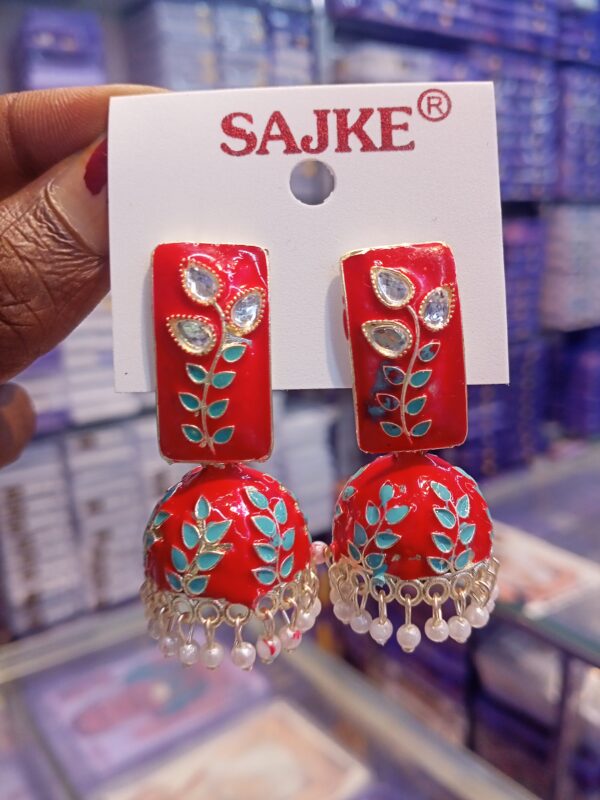 AD stone jhumka Earrings