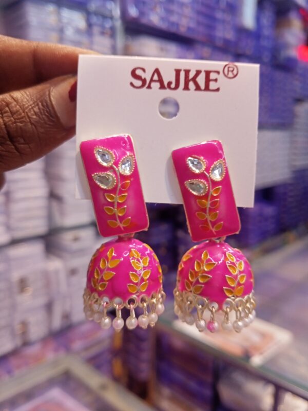 AD stone jhumka Earrings