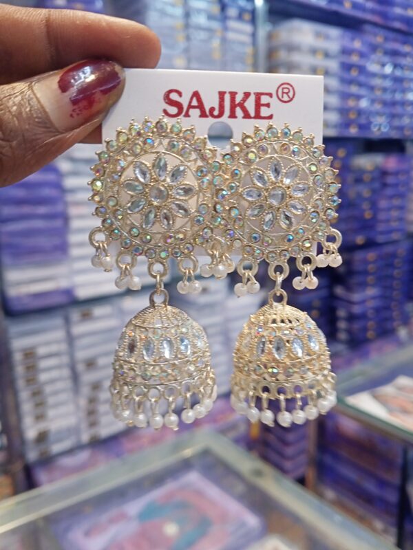 AD stone jhumka Earrings