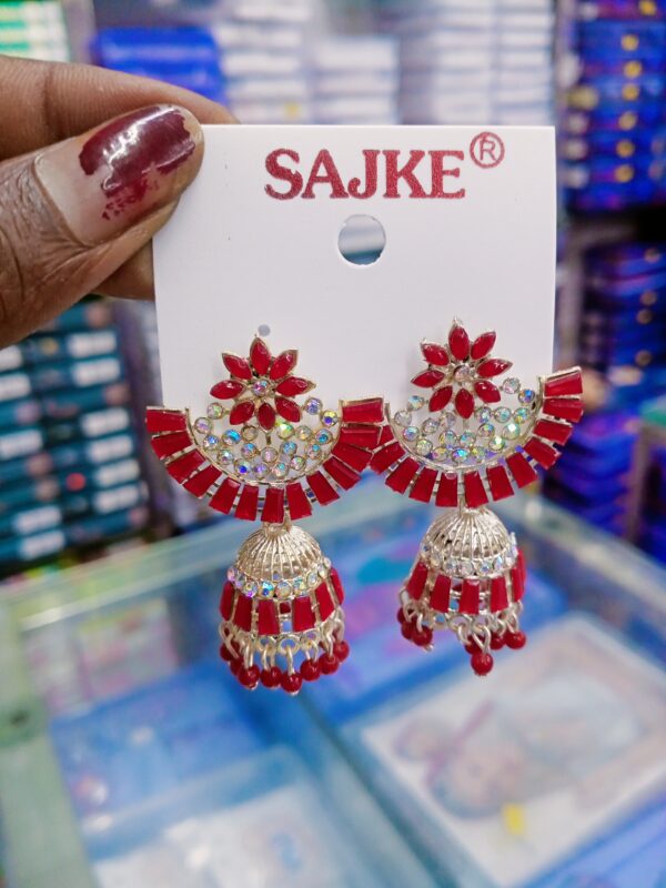 AD stone jhumka Earrings