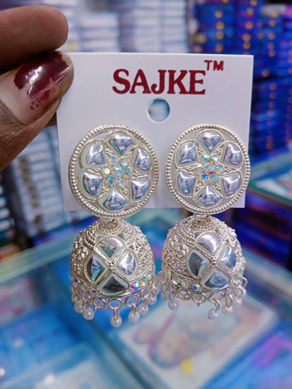 AD stone jhumka Earrings