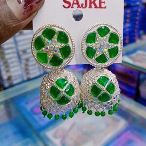AD stone jhumka Earrings