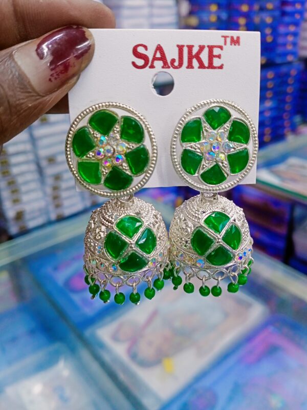 AD stone jhumka Earrings