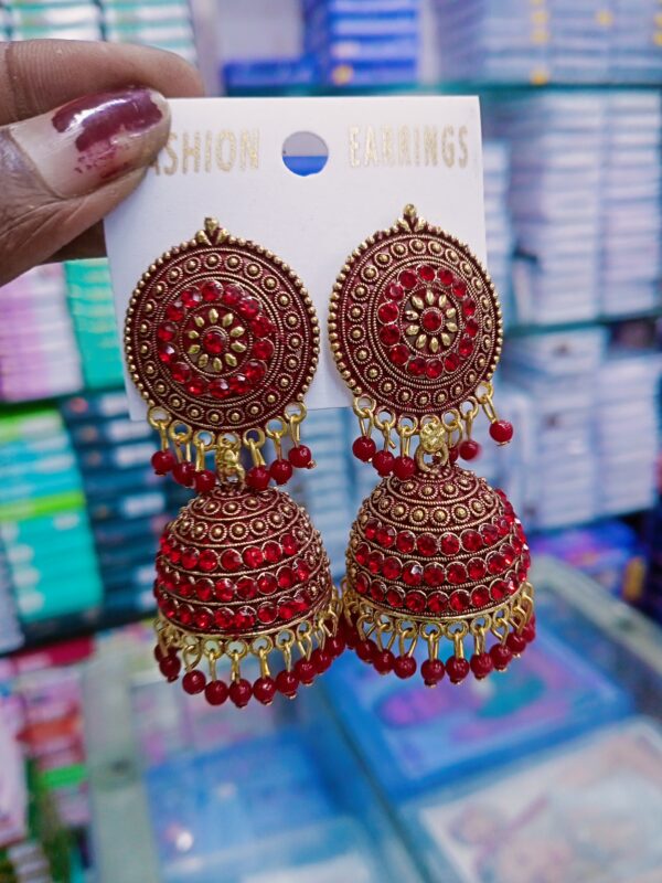 AD stone jhumka Earrings