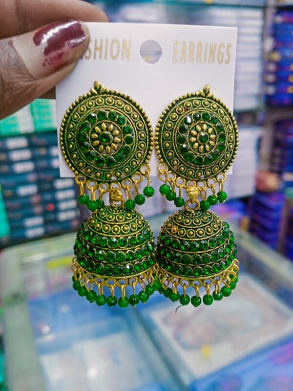 AD stone jhumka Earrings