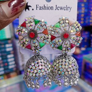 AD stone jhumka Earrings