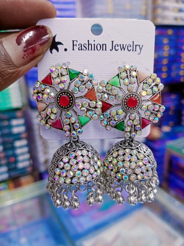 AD stone jhumka Earrings