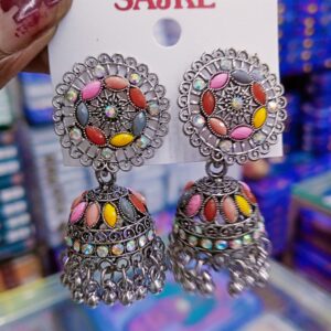 AD stone jhumka Earrings