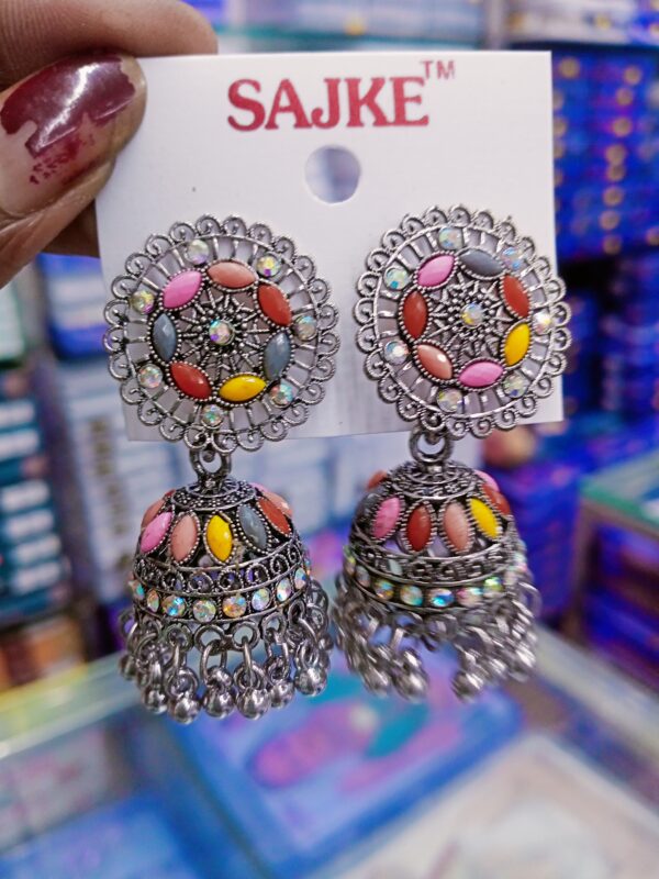 AD stone jhumka Earrings