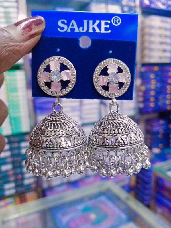AD stone jhumka Earrings