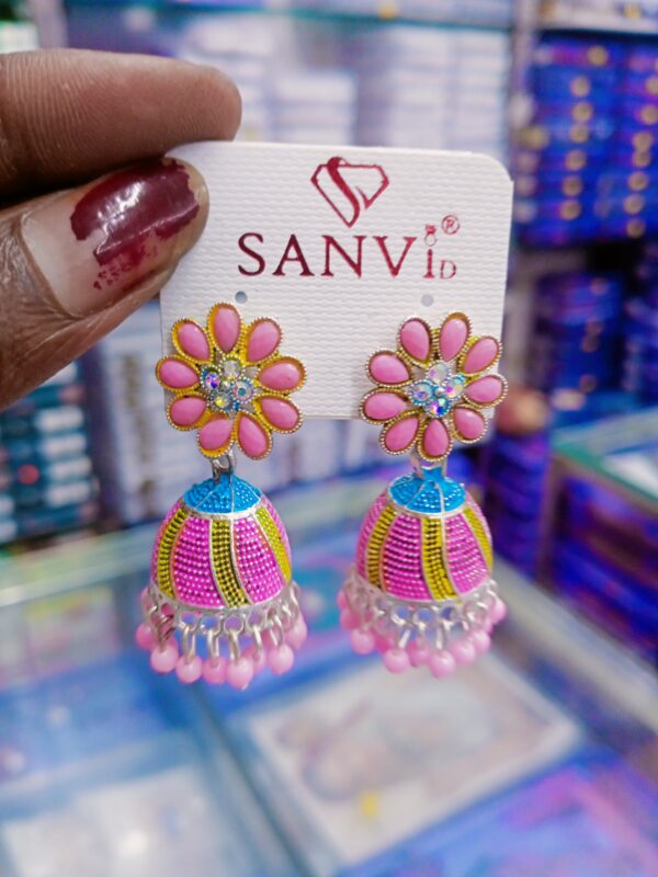 AD stone jhumka Earrings