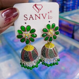 AD stone jhumka Earrings