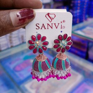 AD stone jhumka Earrings