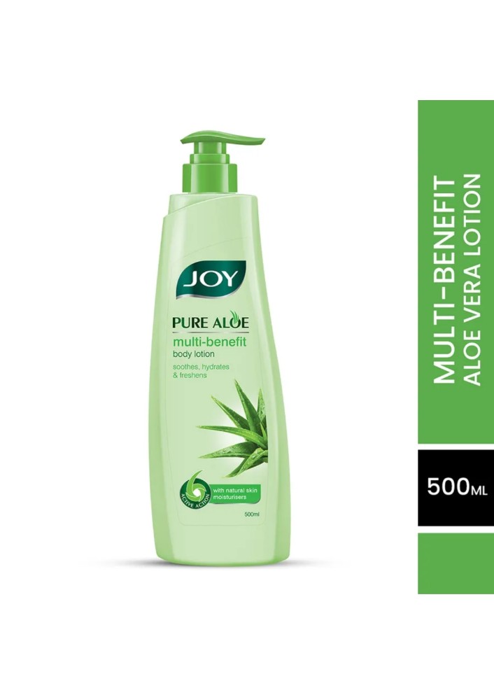 Joy Pure Aloe Vera Lightweight Body Lotion for 48 Hr Moisturization For Normal & Oily Skin I 500ml