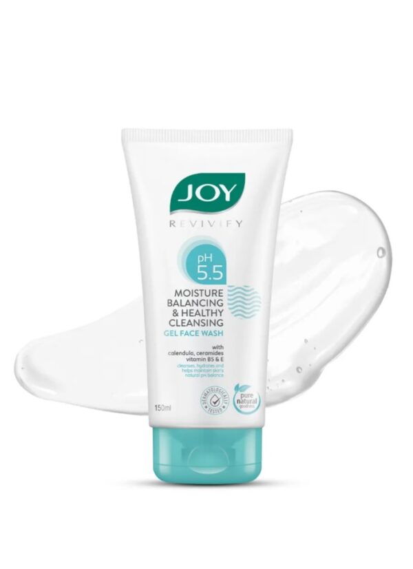 Joy pH 5.5 Hydrating Gel Face Wash for Sensitive Skin, Restores Skin Barrier,150ml