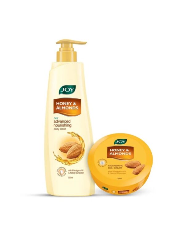 Joy Honey & Almonds Combo Of Advanced Nourishing Body Lotion & Nourishing Skin Cream(700 MI), 700ml