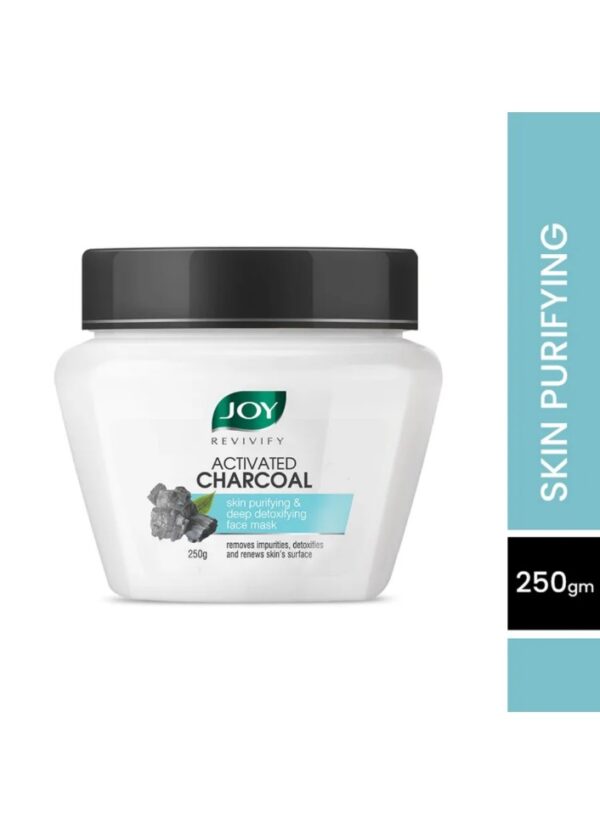 Joy Activated Charcoal Face Mask - Purifies Skin, Removes Dirt & Exfoliation, 250g