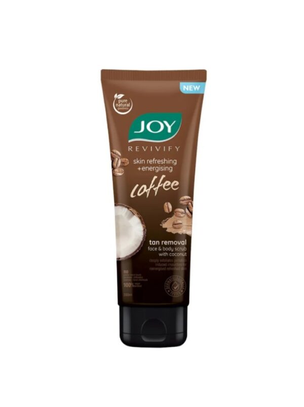 Joy Anti Pollution Exfoliating Coffee Face & Body Scrub For Men & Women, 200g